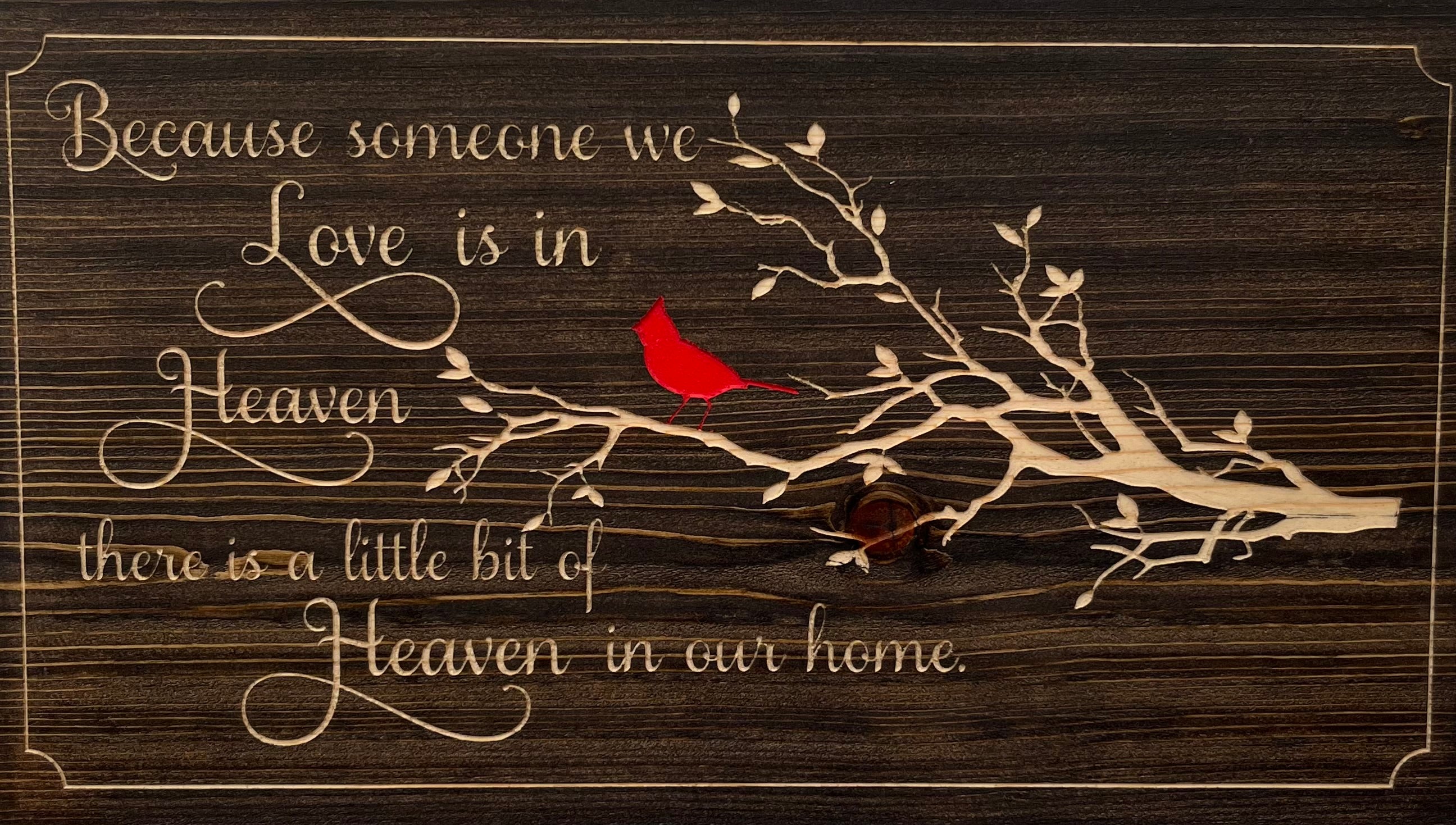 HEAVEN IN OUR HOME CARDINAL FLAG